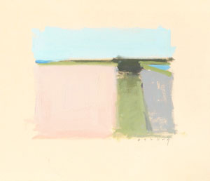 Landscape sketch on paper by Hillary Osborn