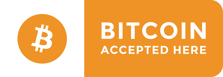 We accept cryptocurrency.